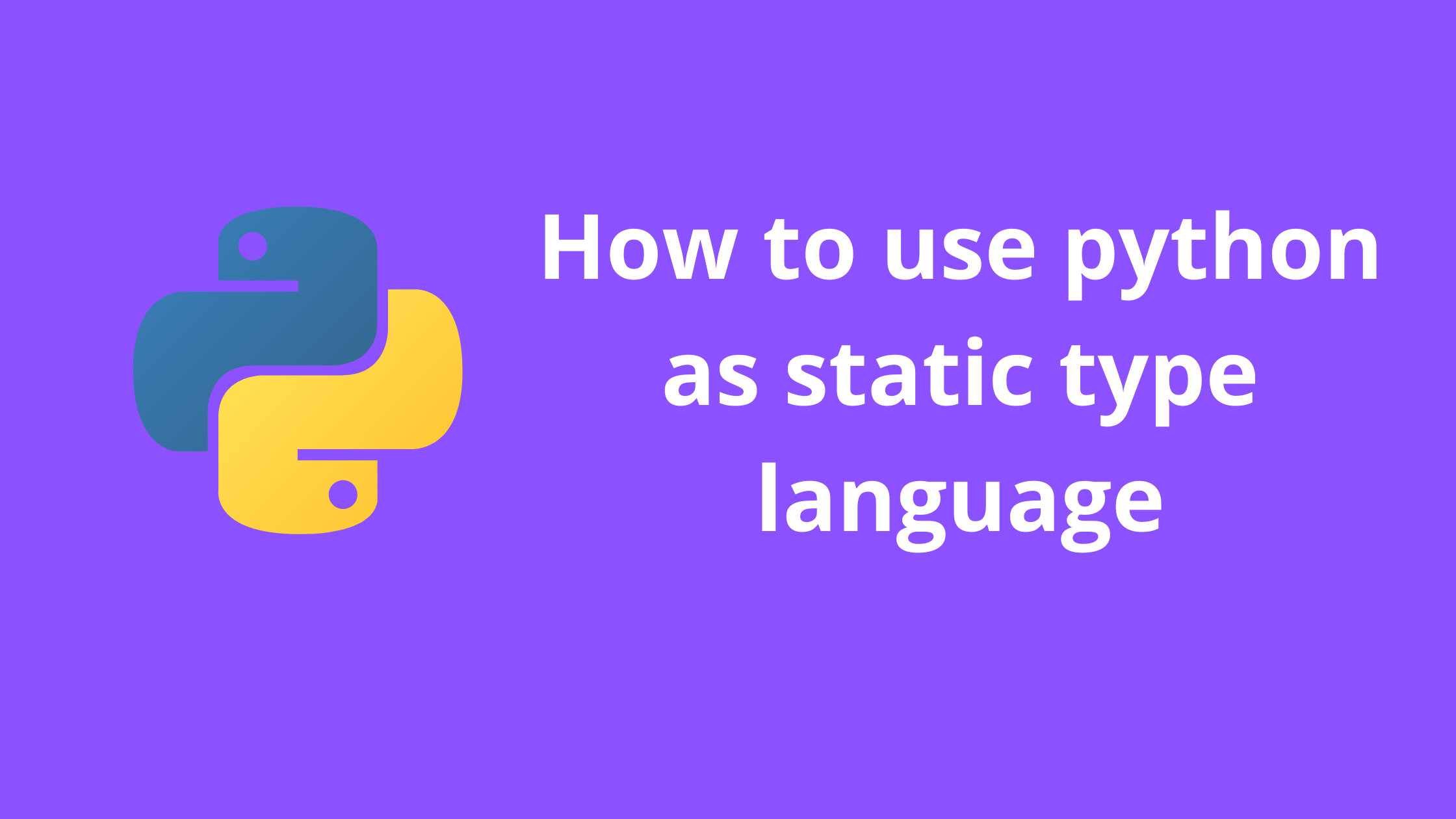 Python as Static type language